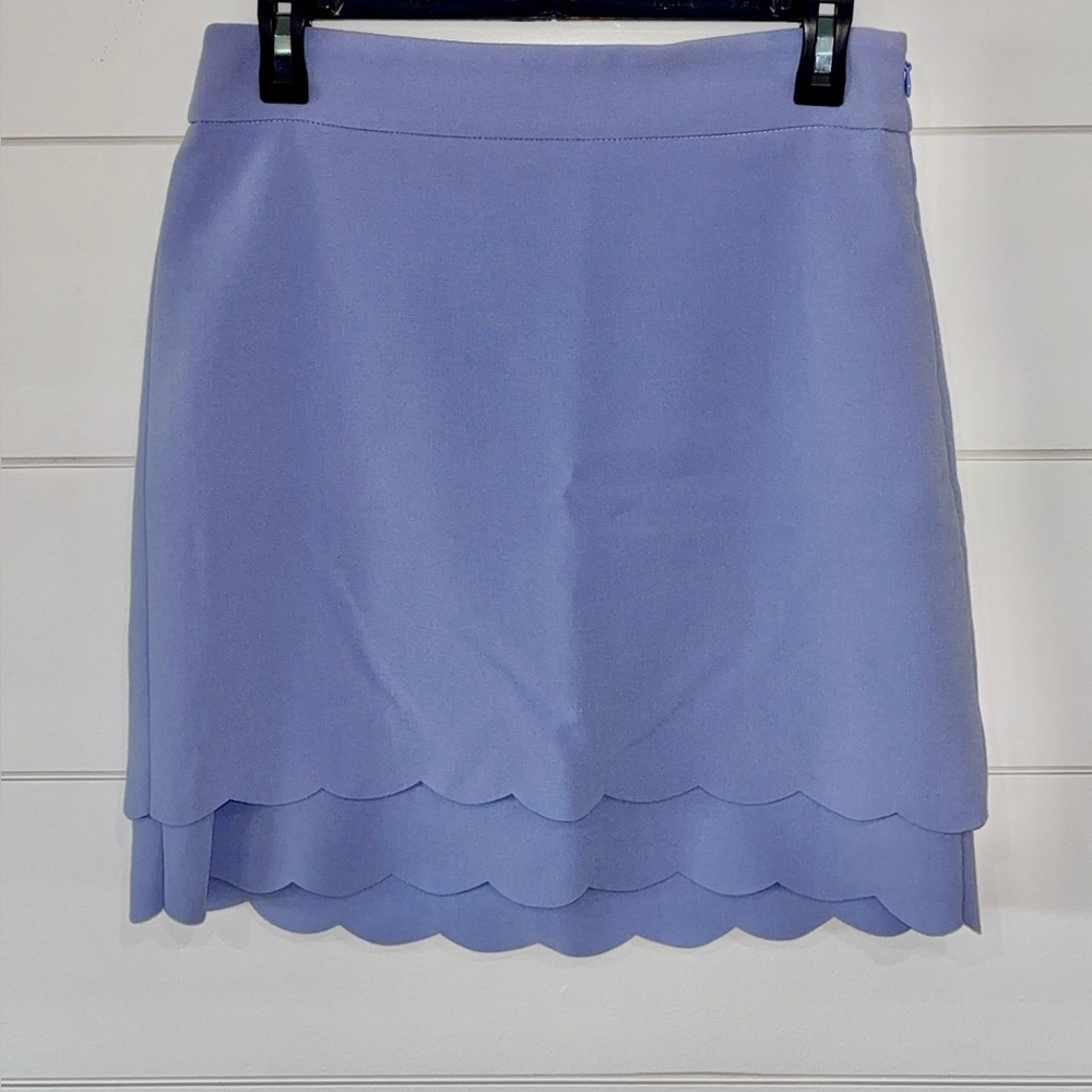 Loft Lavender Double Scalloped Hem Skirt 4P